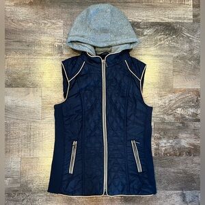 Ashley by 26 International Navy Blue Hooded Vest